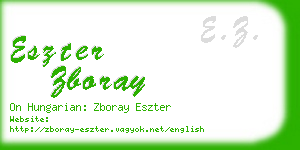 eszter zboray business card